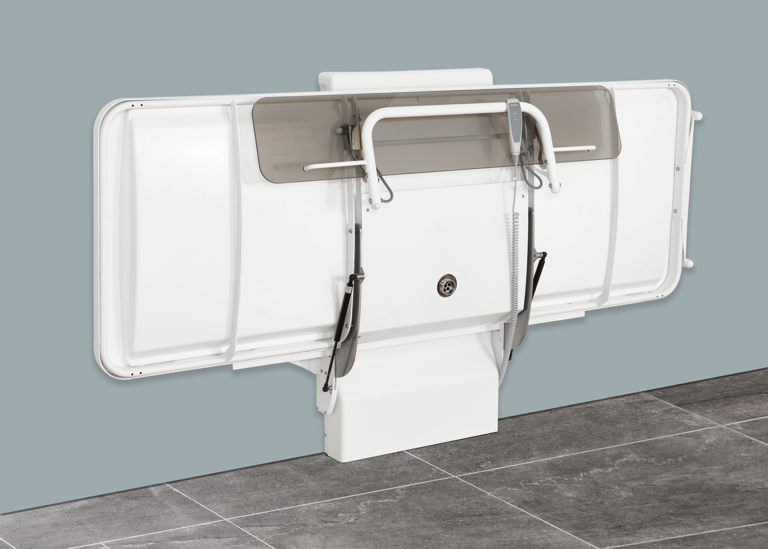 Douche/verzorgingstafel Ropox Hudson, elektrisch 30-100cm met backsupport, 146 x 93 cm -- 40-25073