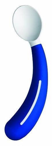 Couverts adaptés pour enfants Henro-Grip Spork: fourchette droite bleu/blanc