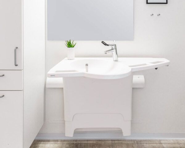 Lavabo met handvatten Ropox Support vaste hoogte - rechts model 40-44000