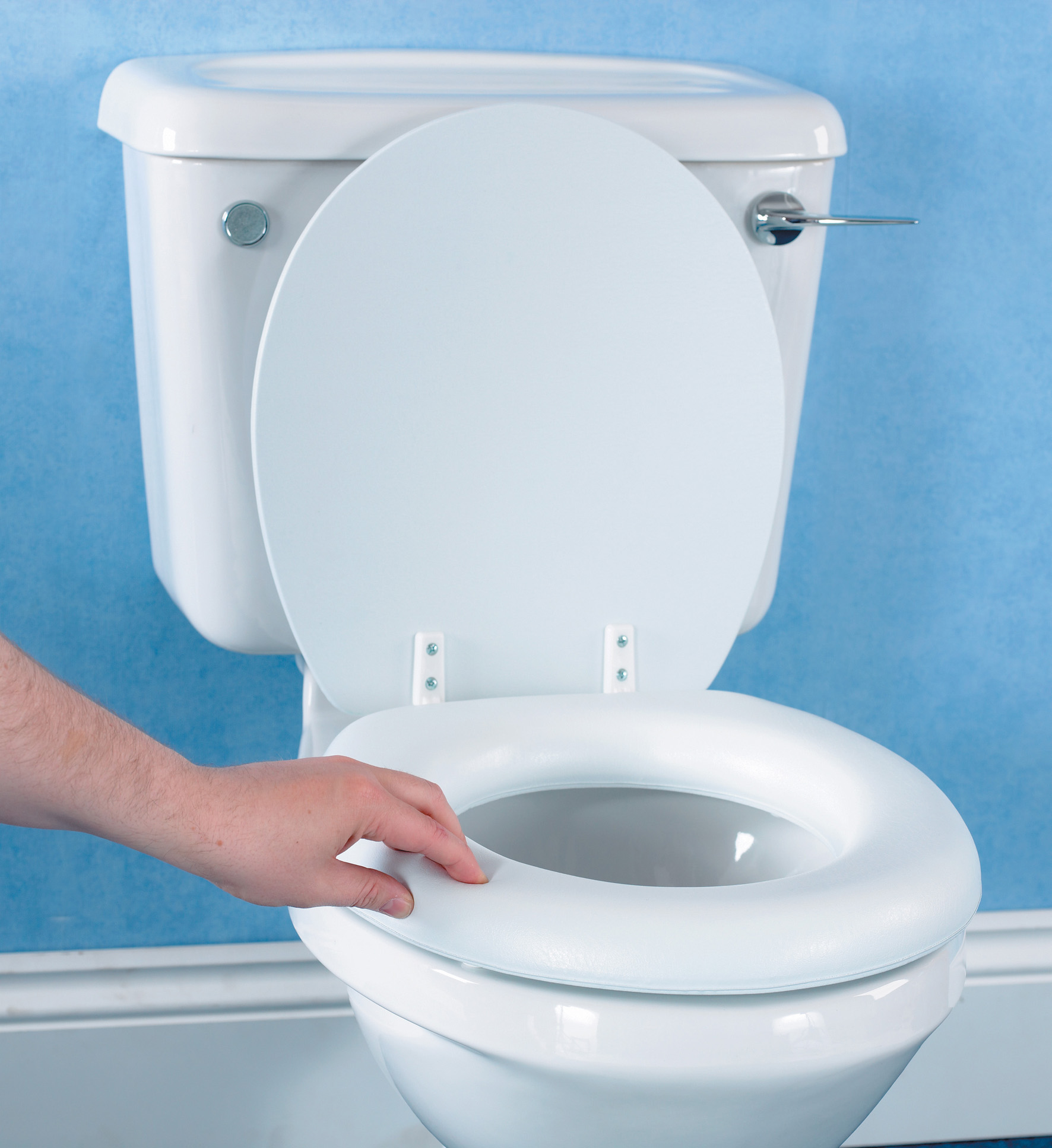 Zachte toiletzitting met vinylbekleding voor gewoon toilet 5 cm - standaard -- AD19903